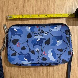 Kate Spade Blue and Black Floral crossbody bag